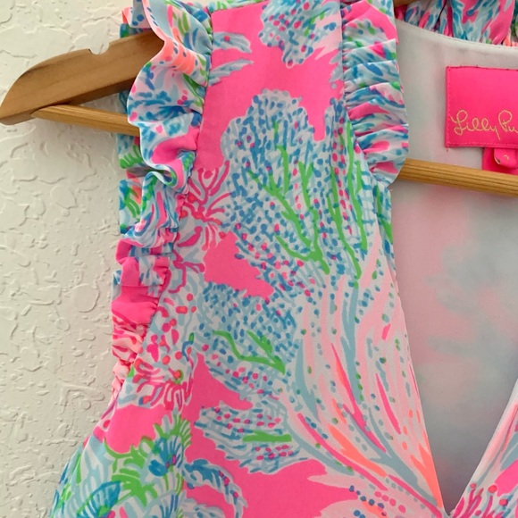 Lilly Pulitzer Ruffle Sleeveless Shift Dress - Picture 6 of 12